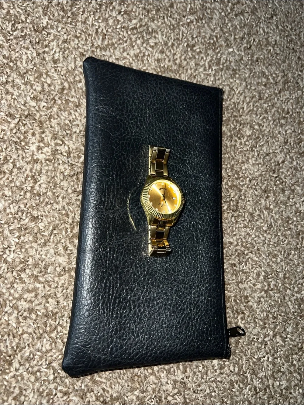 AIYSHI Vintage OG Gold Lab Diamond Stainless Steel Watch